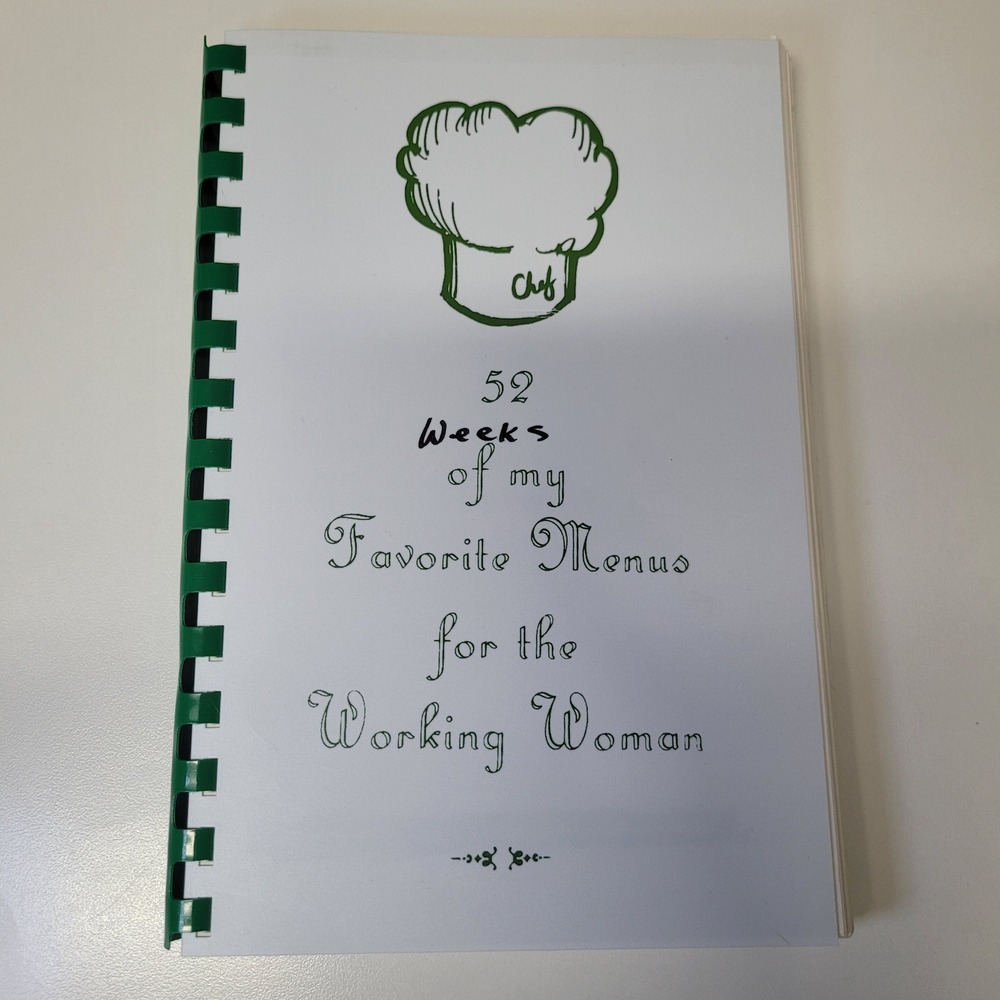 Vintage‎ 52 Weeks of Favorite Menus for the Working Woman Cookbook Recipe Binder